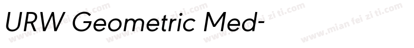 URW Geometric Med字体转换